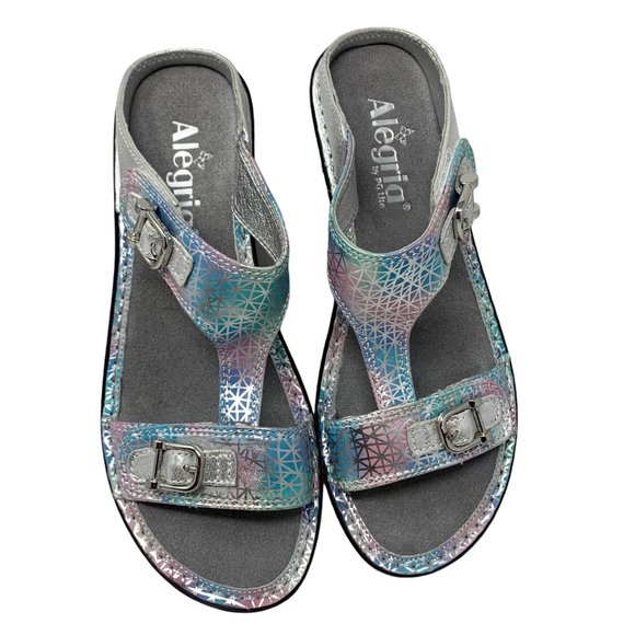 ALEGRIA Lara Pretty Baby Leather Wedge‎ Sandals  **NWOB - Picture 11 of 14